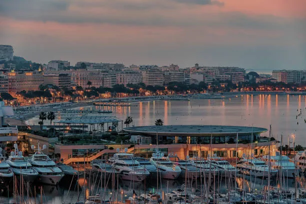 Cannes fireworks over the bay
